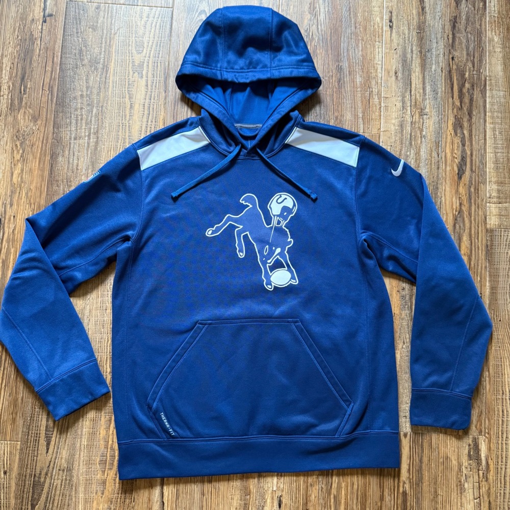 Nike Indianapolis Colts Hoodie Mens Medium Therma-FIT NFL On Field ALT Pullover
